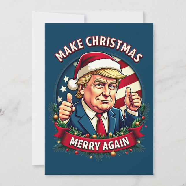 Carte de Noël drôle de Donald Trump (Devant)