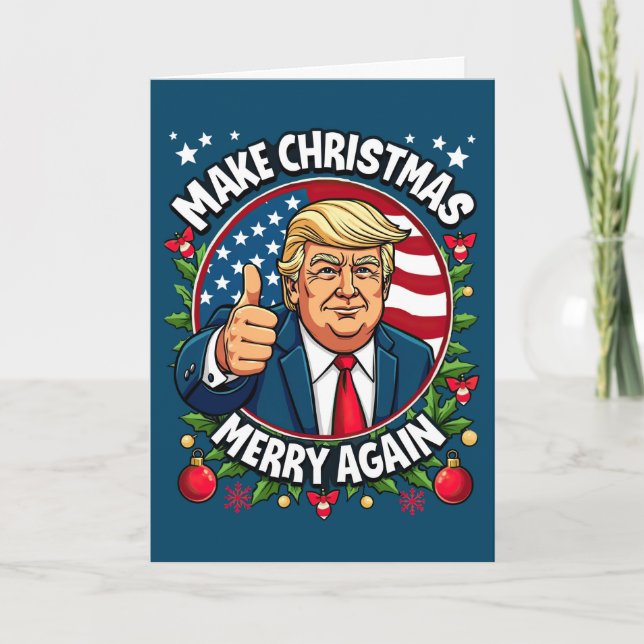 Carte de Noël drôle de Donald Trump (Devant)