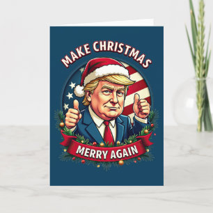 Carte de Noël drôle de Donald Trump Joyeux Noël