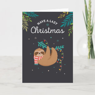 Carte de Noël drôle de Lazy
