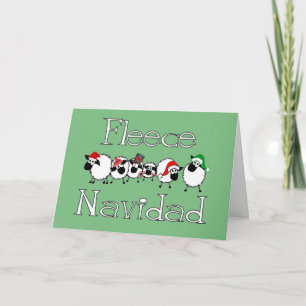 Carte de Noël drôle de Navidad d'ouatine