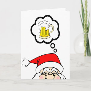 Carte de Noël drôle de Père Noël