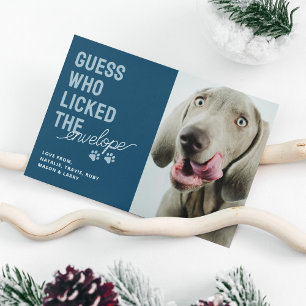Carte de Noël drôle de photo d'animal de compagnie