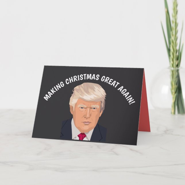 CARTE DE NOËL DRÔLE DE TRUMP (Devant)