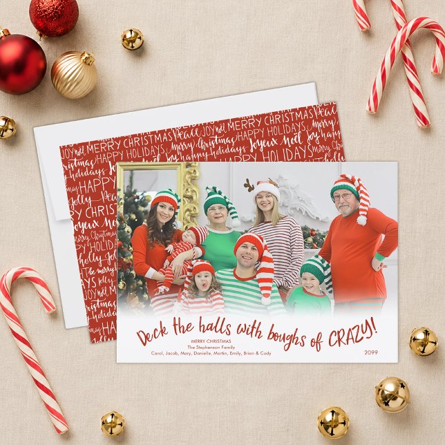 Carte de Noël drôle Deck The Halls (Créateur téléchargé)