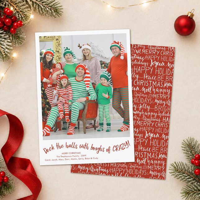 Carte de Noël drôle Deck The Halls (Créateur téléchargé)