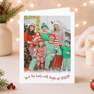 Carte de Noël drôle Deck The Halls
