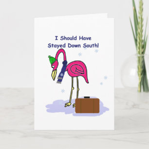 Carte de Noël drôle Devrait être resté dans le Sud