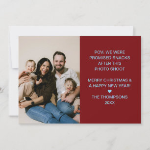 Carte de Noël drôle en POV avec photo de famille C