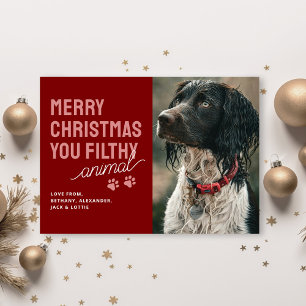 Carte de Noël drôle et coquine pour animal de comp