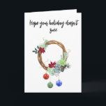 Carte de Noël drôle et succulente<br><div class="desc">Ce design peut être personnalisé dans la zone prévue en changeant la photo et / ou le texte. Ou il peut être personnalisé en choisissant l'option "cliquer pour personnaliser davantage" et en supprimant ou en changeant la couleur de l'arrière-plan, en ajoutant du texte, en changeant la couleur ou le style...</div>