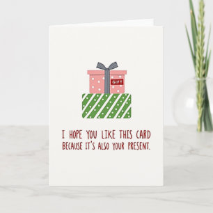 Carte de Noël drôle J'espère que vous aimez la car