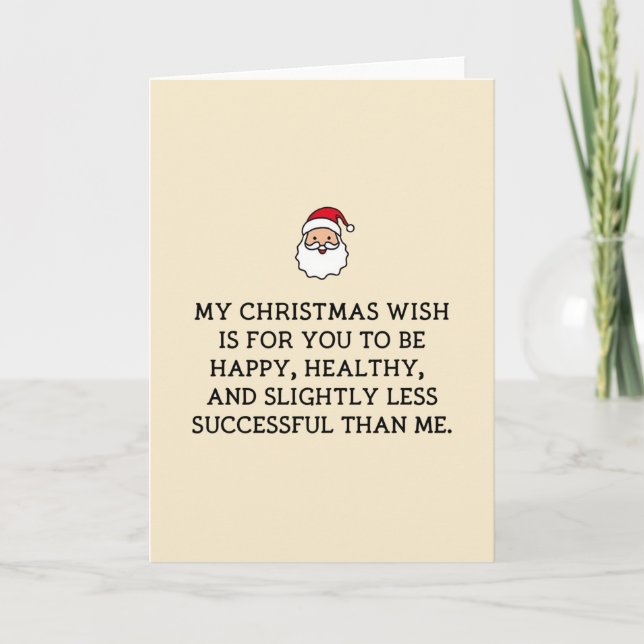 Carte de Noël drôle Joyeux Sain Moins Réussi (Devant)
