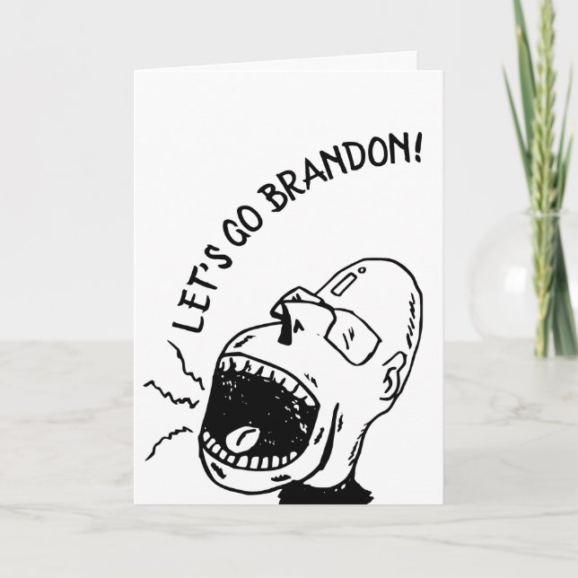 CARTE DE NOËL DRÔLE LET'S GO BRANDON! (Devant)
