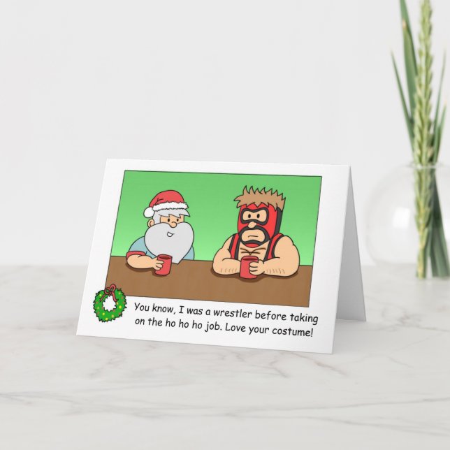 Carte de Noël drôle : l'expérience de travail du P (Devant)