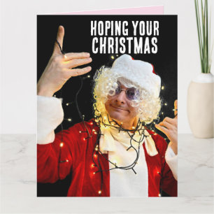 CARTE DE NOËL DRÔLE "LIT!" PÈRE NOËL GRAND