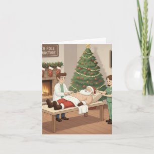 Carte de Noël drôle/mignonne pour les acupuncturis