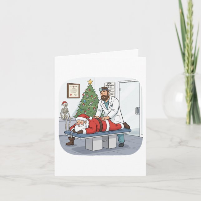 Carte de Noël drôle/mignonne pour les chiropratici (Devant)