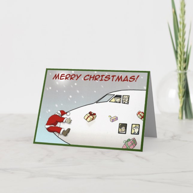 Carte de Noël drôle - Oups ! (Devant)