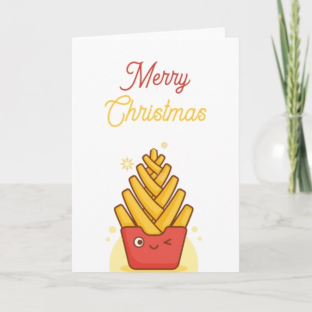 Carte de Noël drôle pliée (Devant)