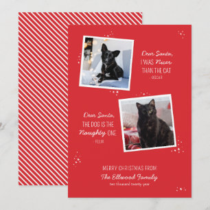 Carte de Noël drôle pour animal de compagnie