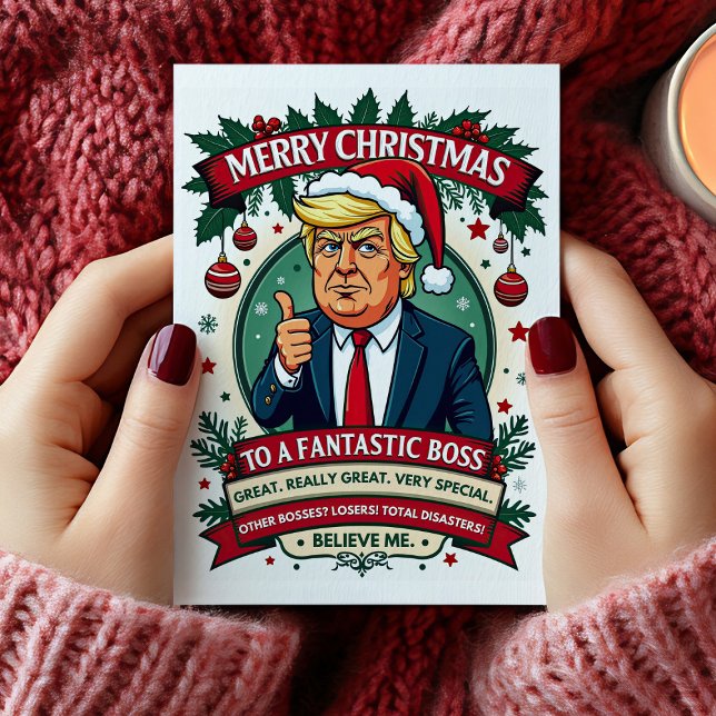 Carte de Noël drôle pour patron (Funny Boss Christmas Card)