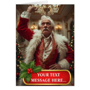 Carte de Noël drôle pour une vieille reine prétent