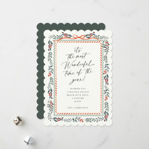 Carte de Noël du cadre de fête