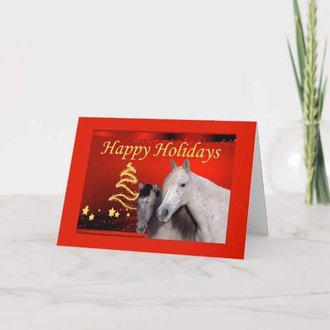 Carte de Noël du cheval (Devant)