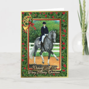 Carte de Noël du Cheval Belge Warmblood Dressage