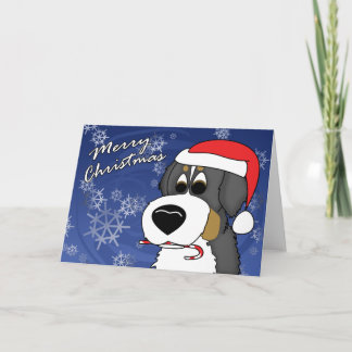 Carte de Noël du chien de montagne bernois