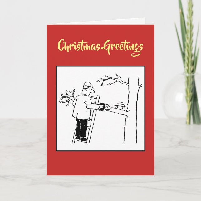 Carte de Noël du chirurgien de l'arbre (Devant)