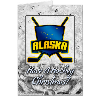 Carte de Noël du drapeau de l'Alaska