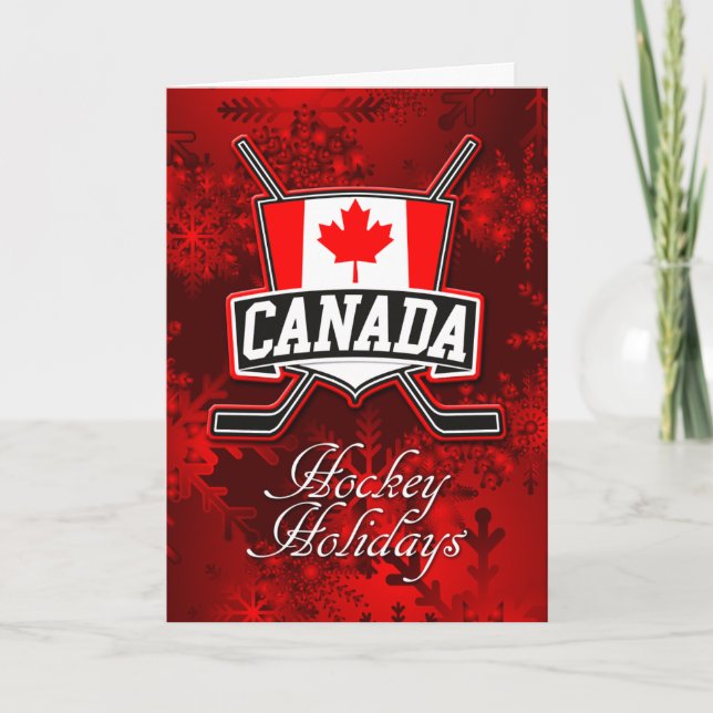 Carte de Noël du drapeau du Canada (Devant)