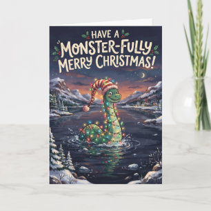 Carte de Noël du Loch Ness Monsterfully Joyeuse
