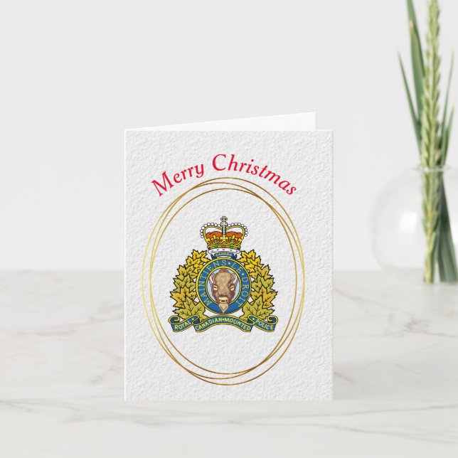 Carte de Noël du logo de la Gendarmerie royale du  (Devant)