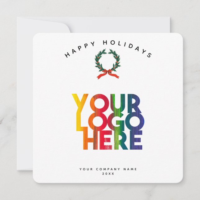 Carte de Noël du logo Entreprise Vacances (Devant)