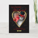 Carte de Noël du mari - Snowman dans le coeur<br><div class="desc">Carte de Noël du mari - Snowman dans le coeur</div>