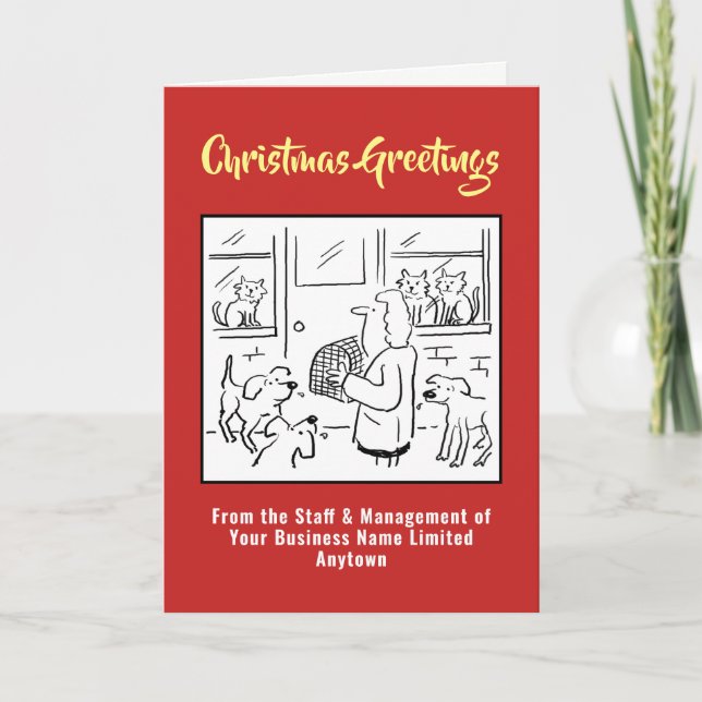 Carte de Noël du médecin vétérinaire (Devant)