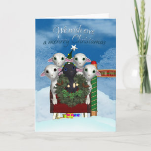 Carte de Noël du mouton - Carte de vacances du mou