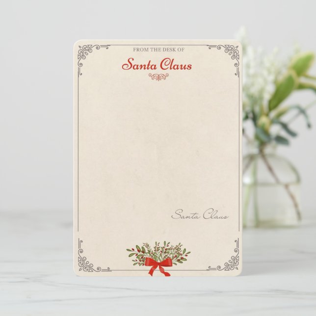 🎅 Carte de Noël du Père Noël (Debout devant)