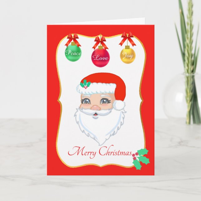 Carte de Noël du Père Noël (Devant)