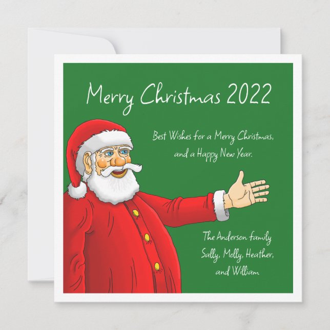 Carte de Noël du Père Noël (Devant)