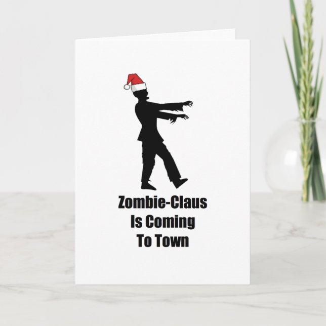 Carte de Noël du père noël de zombi (Devant)