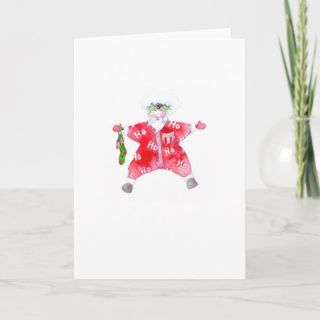 Carte de Noël du Père Noël Ho Ho Ho (Devant)