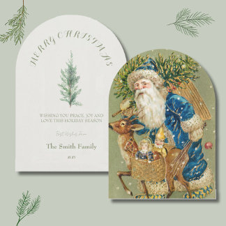 Carte de Noël du Père Noël minimaliste-