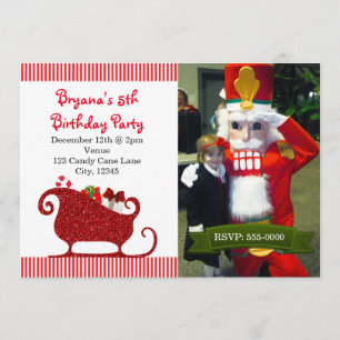 Carte de Noël du Père Noël Red Sleigh