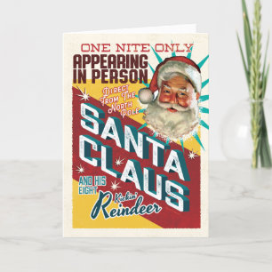 Carte de Noël du Père Noël une seule nuit