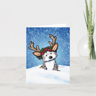 Carte de Noël du renne Havanese