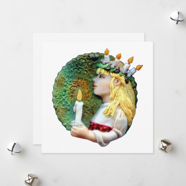 Carte de Noël du rond de la Sainte-Lucie 2013 JL B (Devant/Arrière en situation)